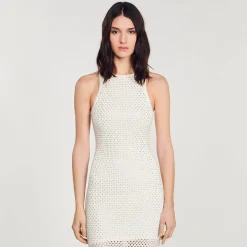 Femme SANDRO Robe Longue En Maille