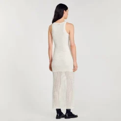 Femme SANDRO Robe Longue En Maille
