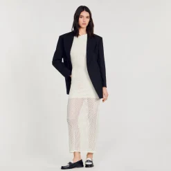 Femme SANDRO Robe Longue En Maille
