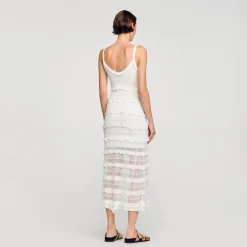 Femme SANDRO Robe Longue En Maille