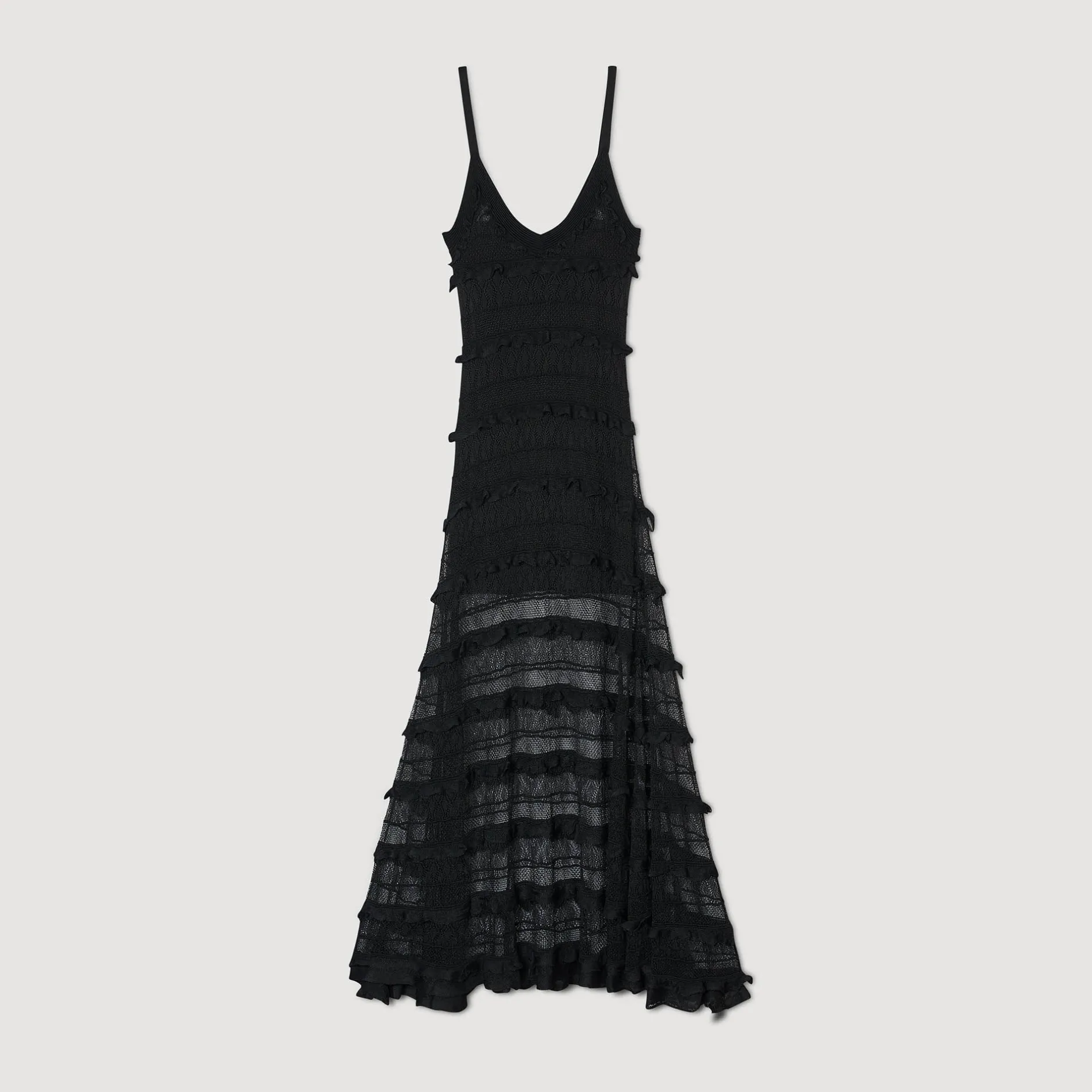 Femme SANDRO Robe Longue En Maille