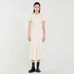 Femme SANDRO Robe Longue En Maille