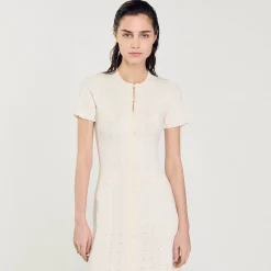 Femme SANDRO Robe Longue En Maille