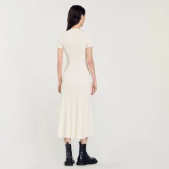 Femme SANDRO Robe Longue En Maille