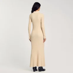 Femme SANDRO Robe Longue En Maille