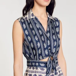 Femme SANDRO Robe Longue Imprimé Paisley