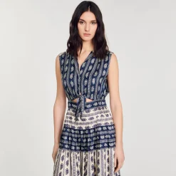 Femme SANDRO Robe Longue Imprimé Paisley