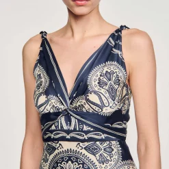 Femme SANDRO Robe Longue Imprimée