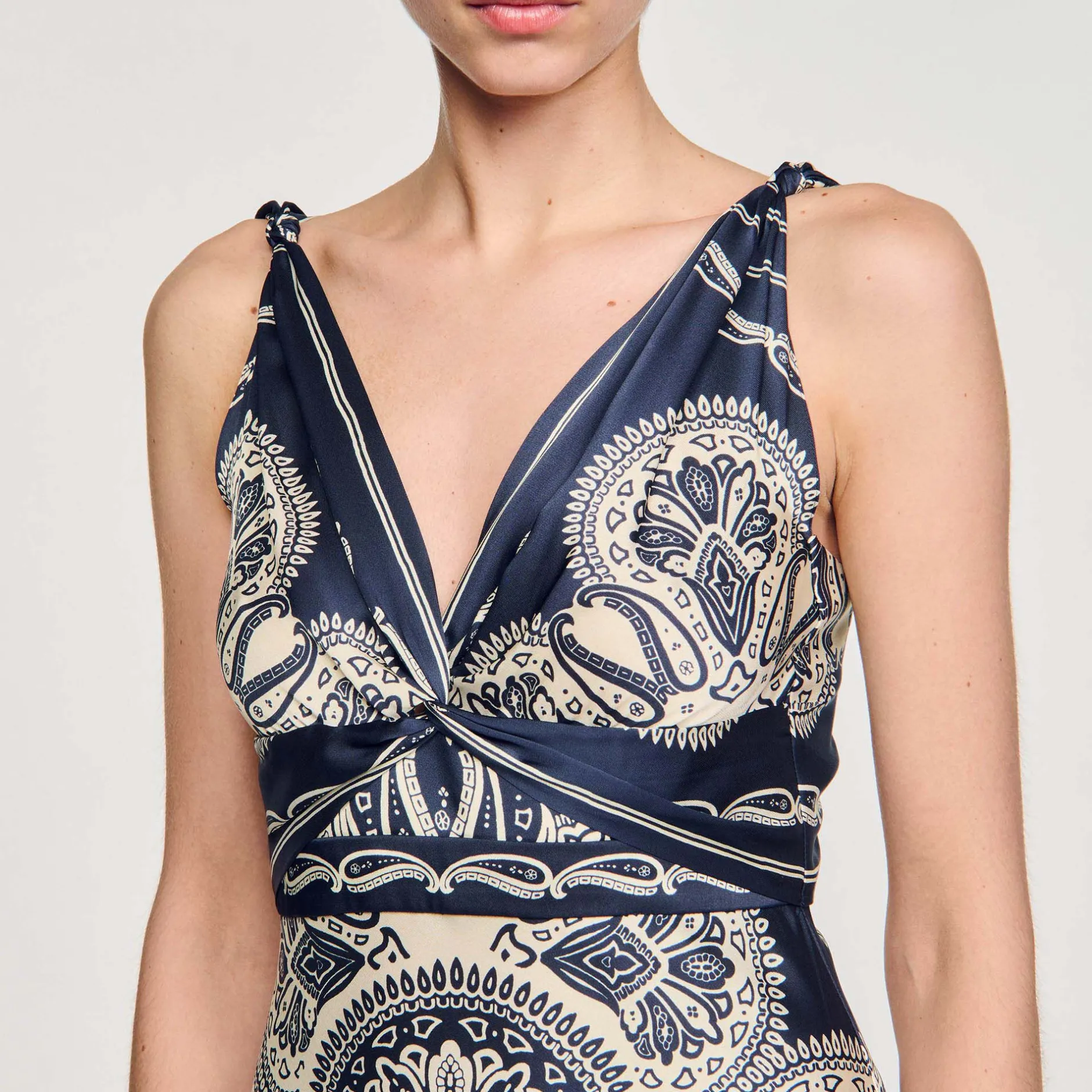 Femme SANDRO Robe Longue Imprimée