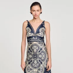 Femme SANDRO Robe Longue Imprimée