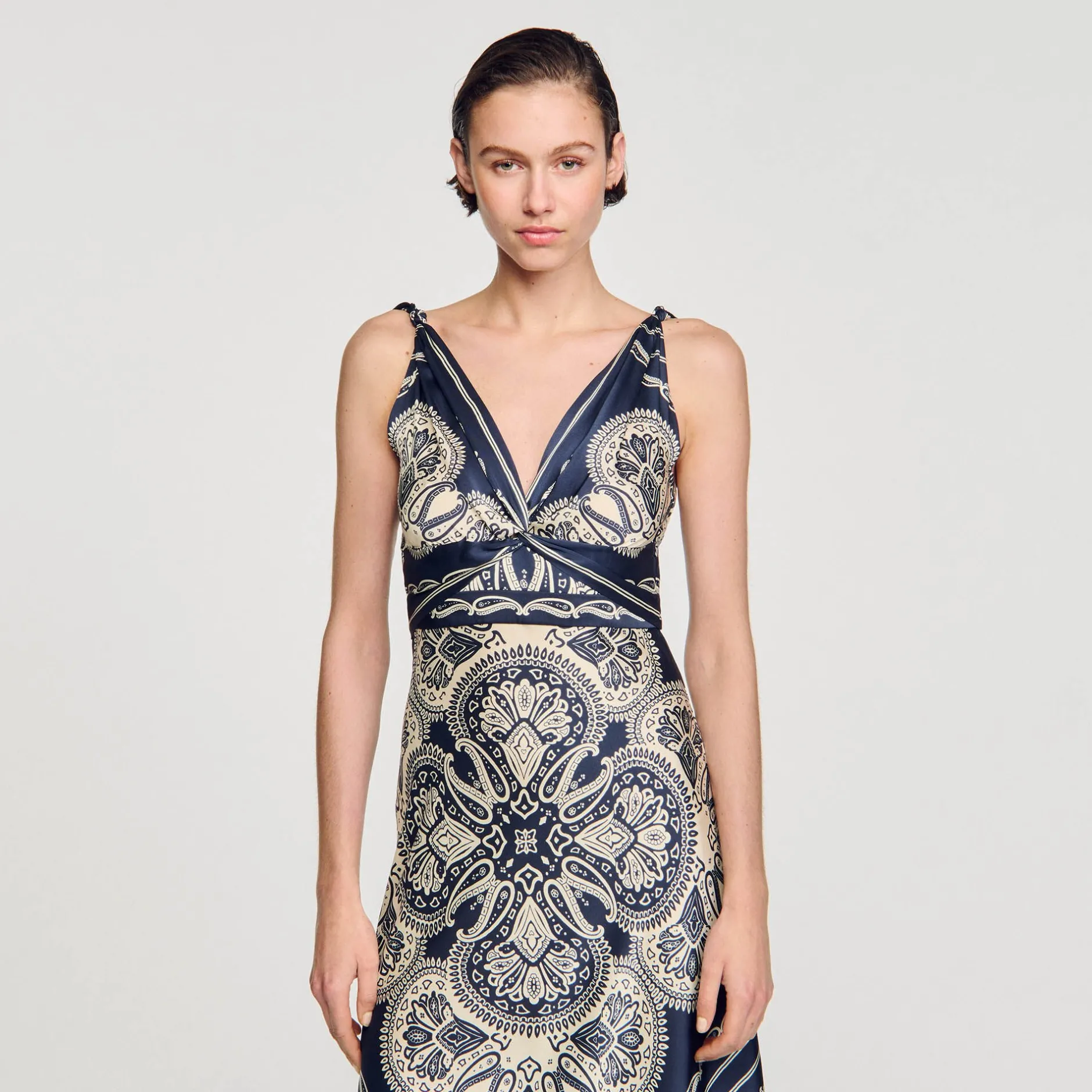 Femme SANDRO Robe Longue Imprimée