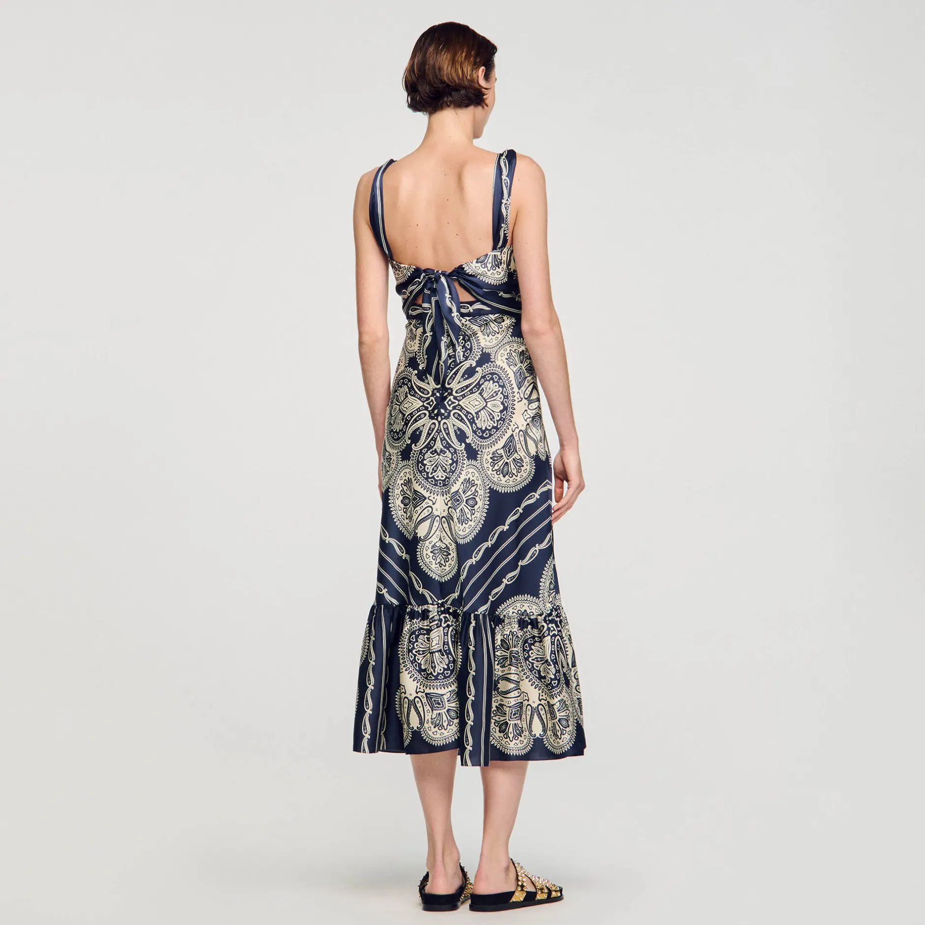 Femme SANDRO Robe Longue Imprimée