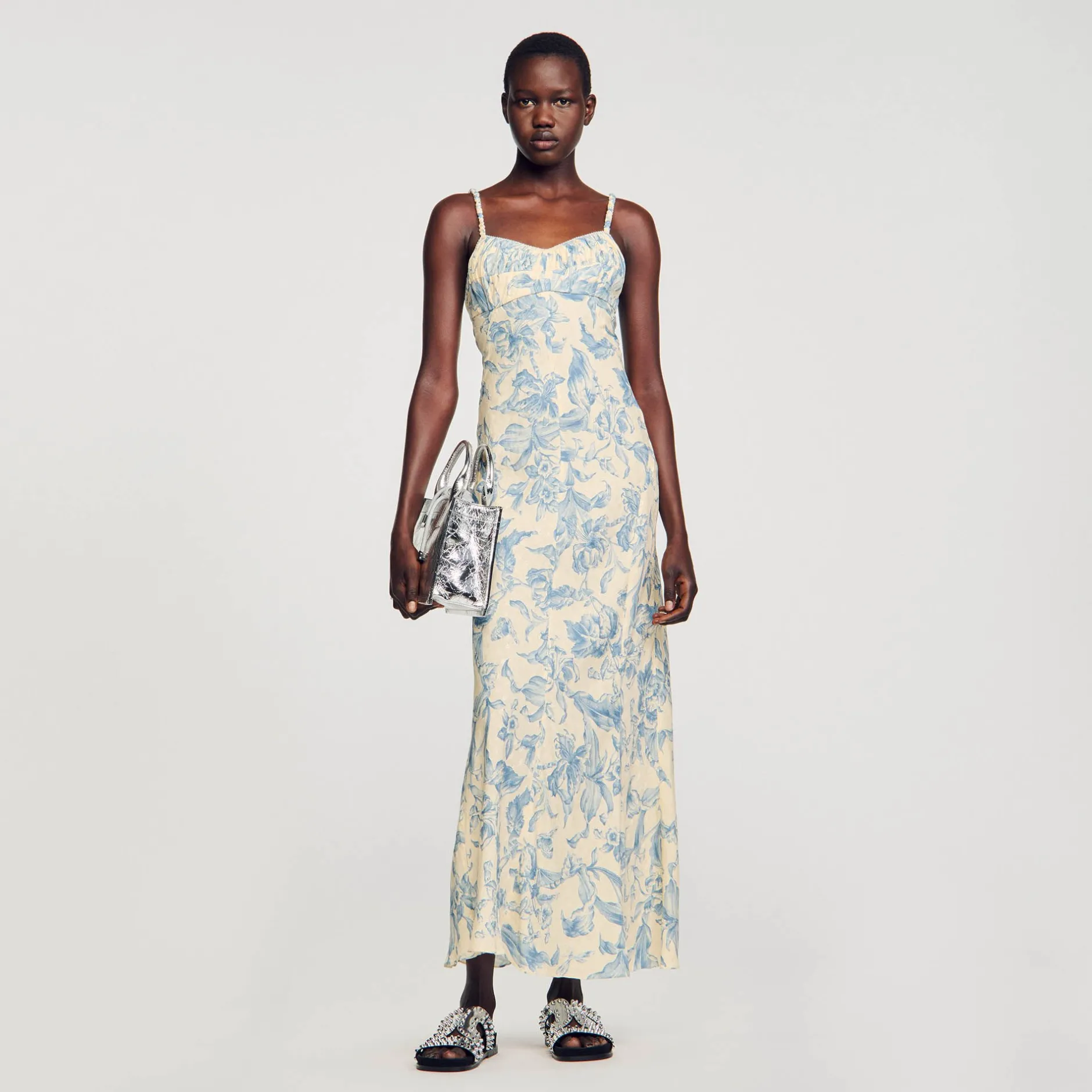 Femme SANDRO Robe Longue Imprimée