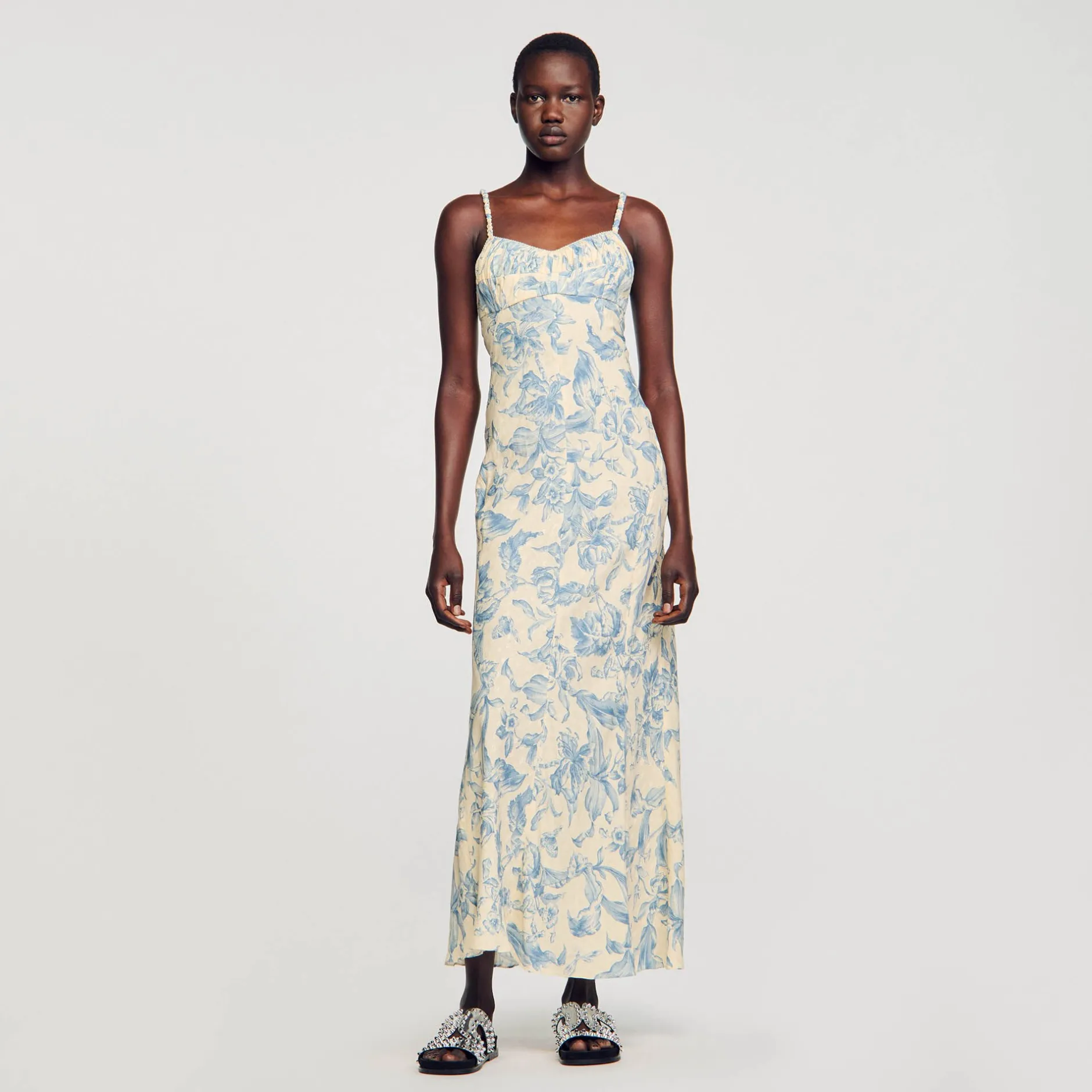 Femme SANDRO Robe Longue Imprimée