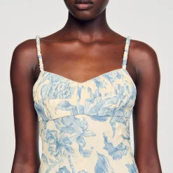 Femme SANDRO Robe Longue Imprimée