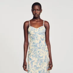 Femme SANDRO Robe Longue Imprimée
