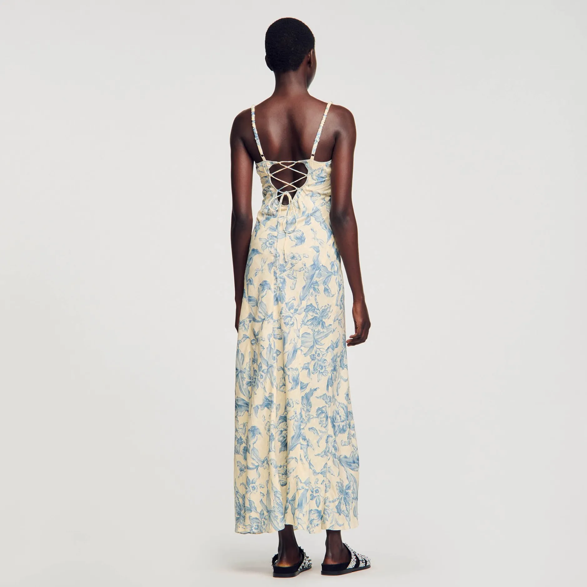 Femme SANDRO Robe Longue Imprimée