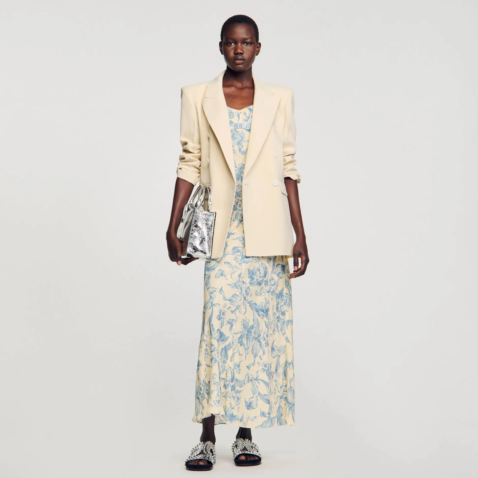 Femme SANDRO Robe Longue Imprimée