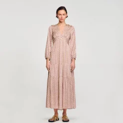 Femme SANDRO Robe Longue Imprimée