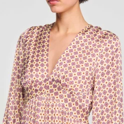 Femme SANDRO Robe Longue Imprimée