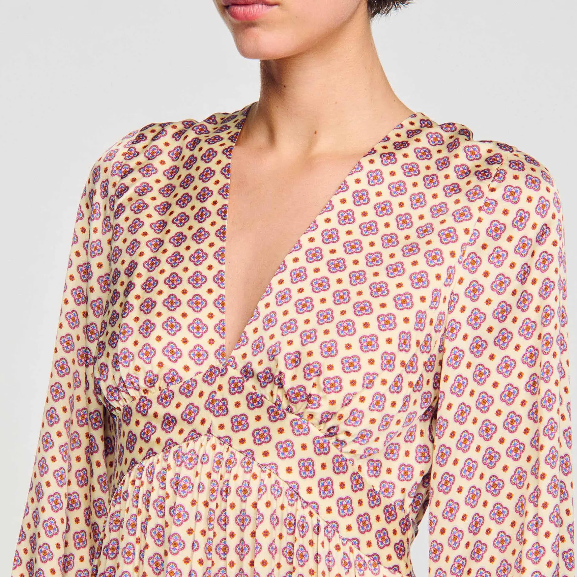 Femme SANDRO Robe Longue Imprimée