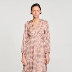 Femme SANDRO Robe Longue Imprimée