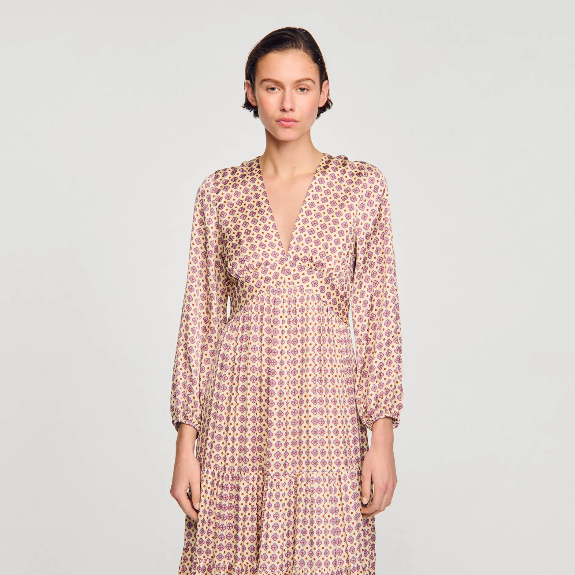 Femme SANDRO Robe Longue Imprimée