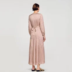 Femme SANDRO Robe Longue Imprimée