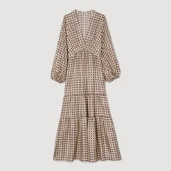 Femme SANDRO Robe Longue Imprimée