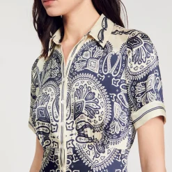 Femme SANDRO Robe Longue Imprimée