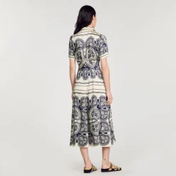 Femme SANDRO Robe Longue Imprimée