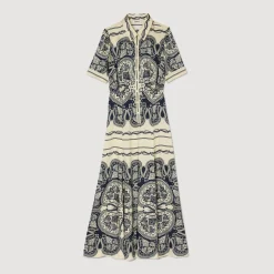 Femme SANDRO Robe Longue Imprimée