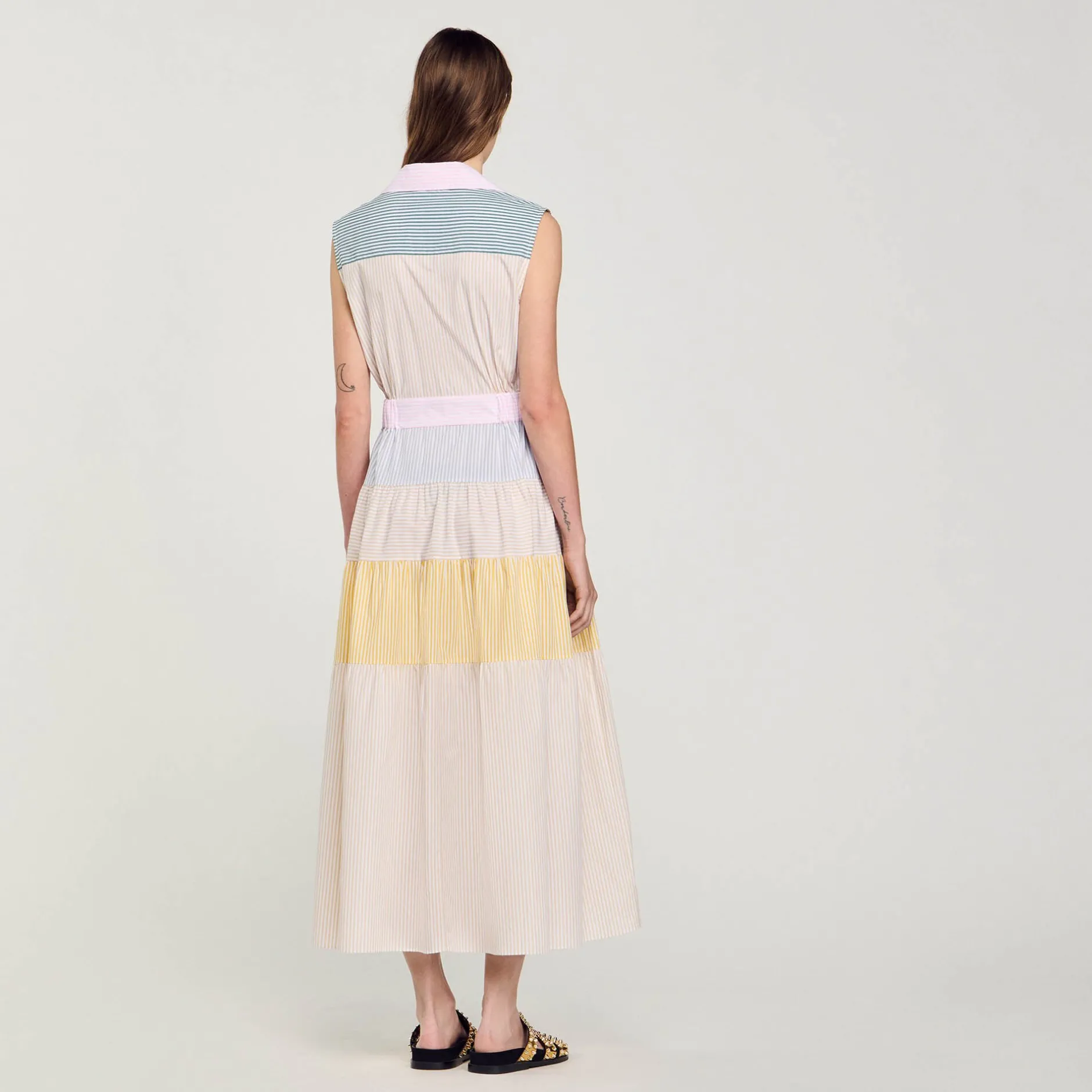 Femme SANDRO Robe Longue Patchwork
