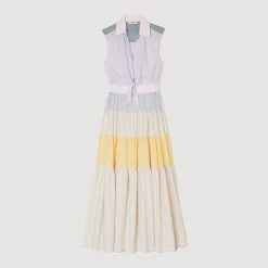 Femme SANDRO Robe Longue Patchwork