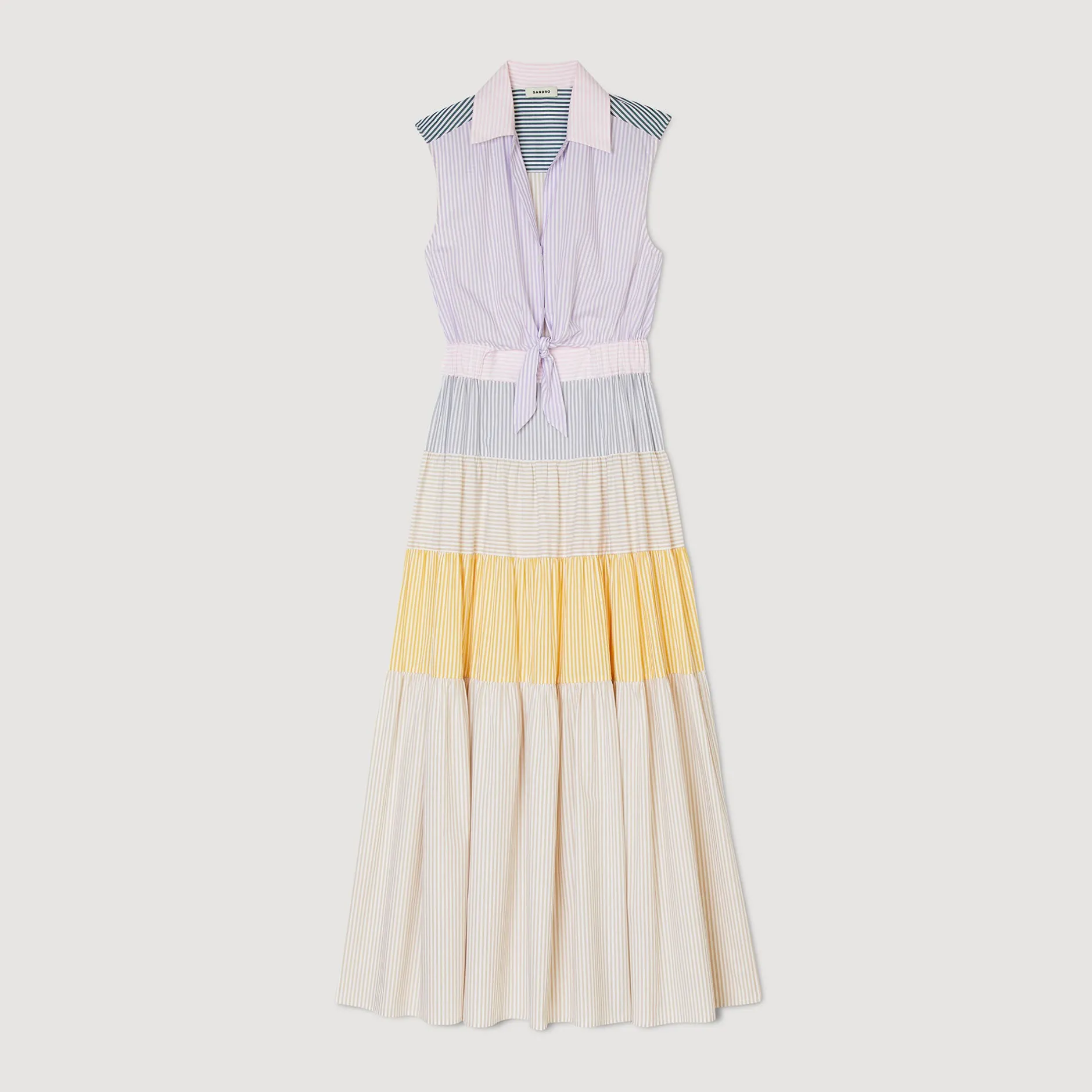 Femme SANDRO Robe Longue Patchwork