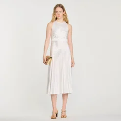 Femme SANDRO Robe Longue Plissée