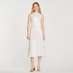 Femme SANDRO Robe Longue Plissée