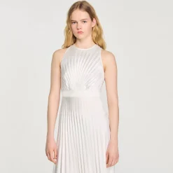 Femme SANDRO Robe Longue Plissée