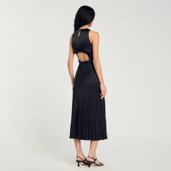 Femme SANDRO Robe Longue Plissée