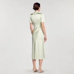 Femme SANDRO Robe Longue Satinée