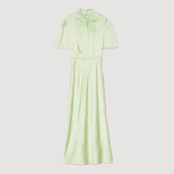 Femme SANDRO Robe Longue Satinée