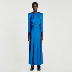 Femme SANDRO Robe Longue Satinée
