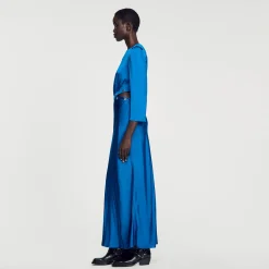 Femme SANDRO Robe Longue Satinée