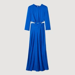 Femme SANDRO Robe Longue Satinée