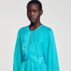 Femme SANDRO Robe Longue Satinée