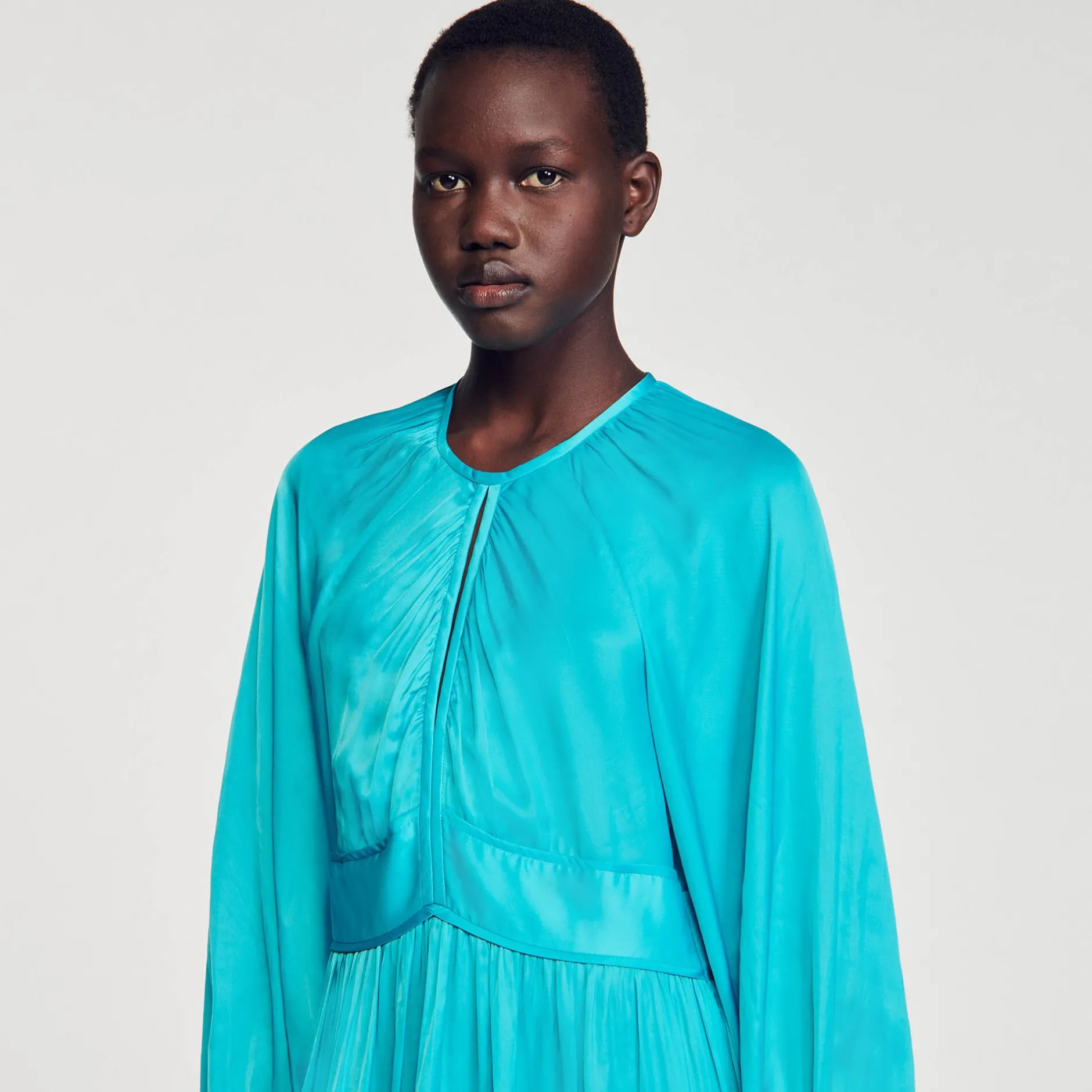 Femme SANDRO Robe Longue Satinée