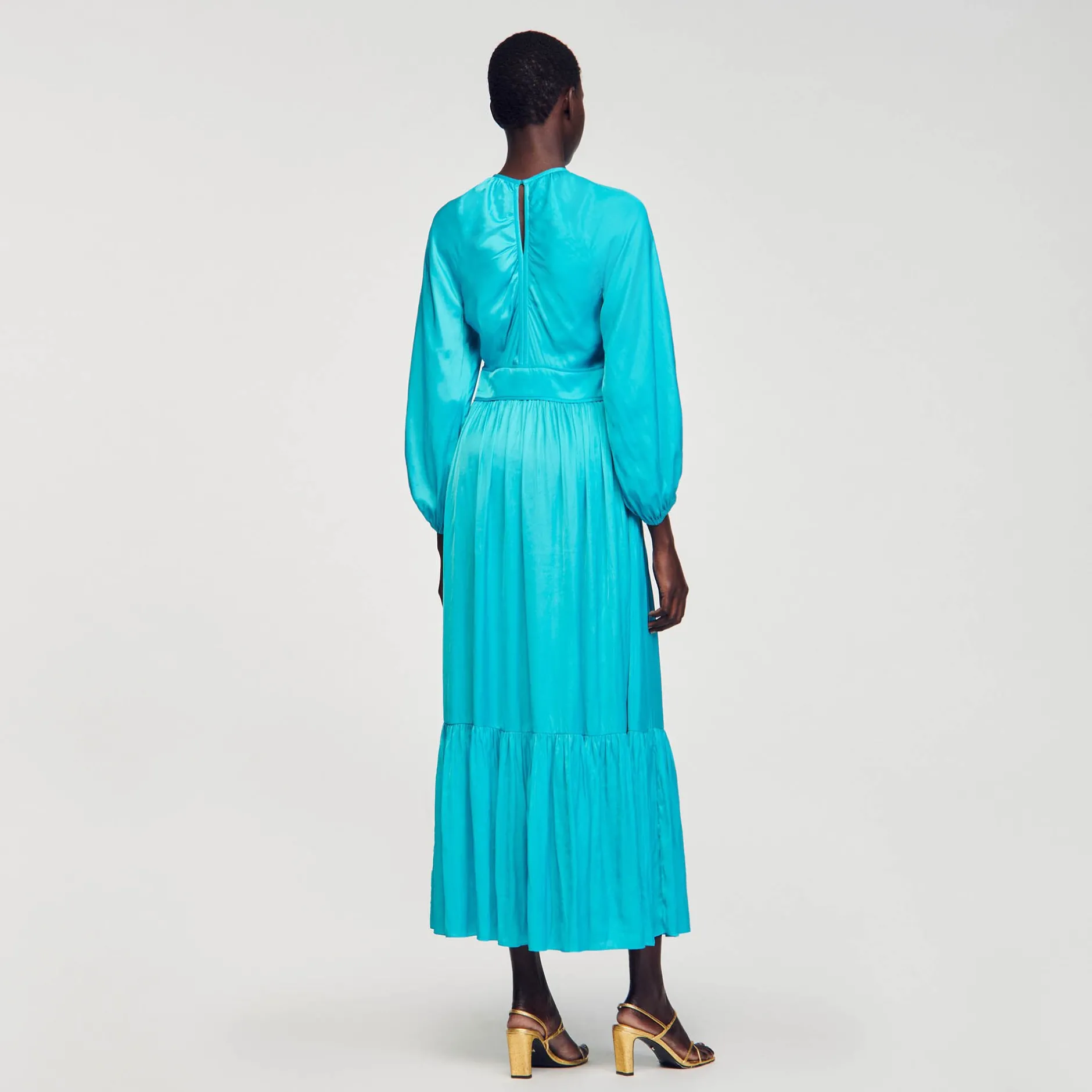 Femme SANDRO Robe Longue Satinée