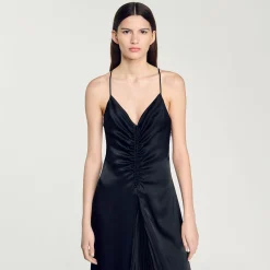 Femme SANDRO Robe Longue Satinée