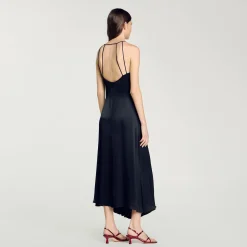 Femme SANDRO Robe Longue Satinée