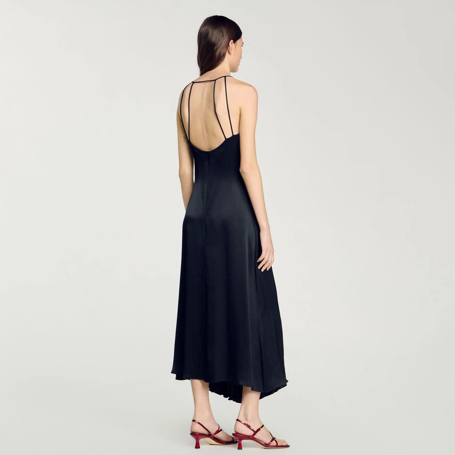 Femme SANDRO Robe Longue Satinée